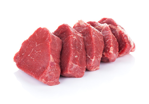 Fillet steak beef meat. Isolated on white background